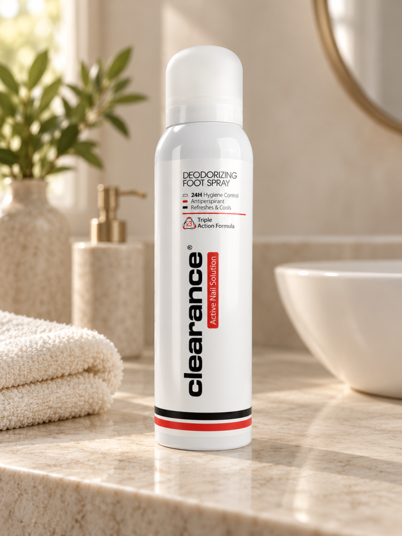 Clearance Deodorizing Foot Spray 150 ml – pėdų dezodorantas namų vonios aplinkoje