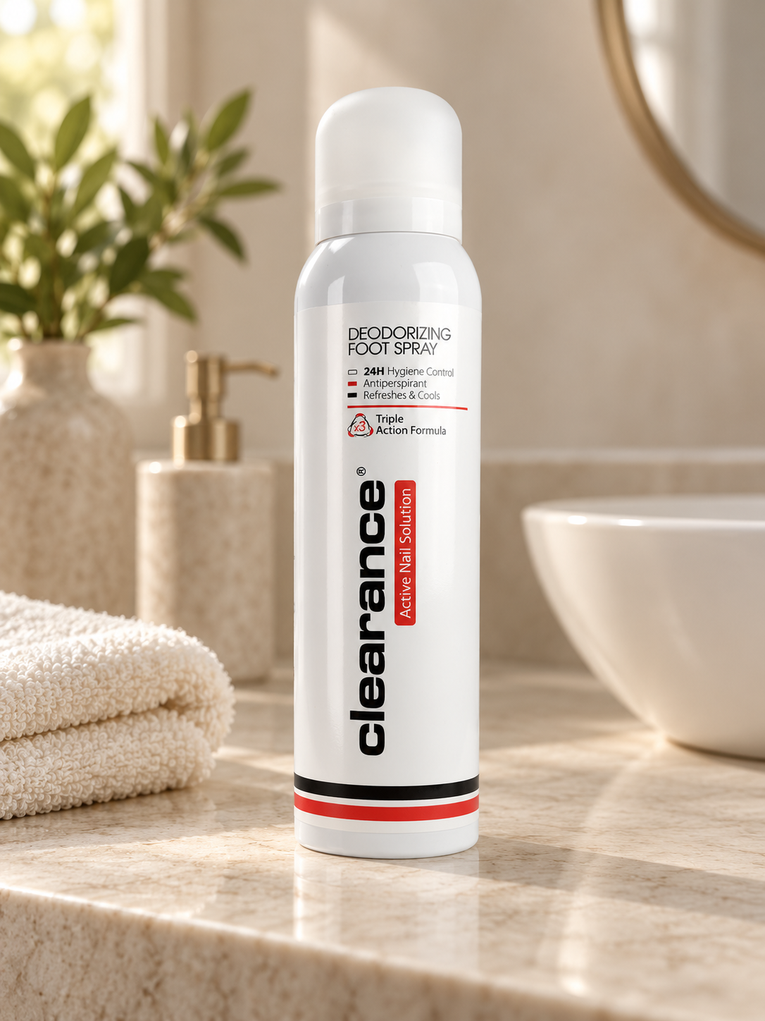 Pėdų dezodorantas 1 Clearance Deodorizing Foot Spray 150 ml – pėdų dezodorantas namų vonios aplinkoje